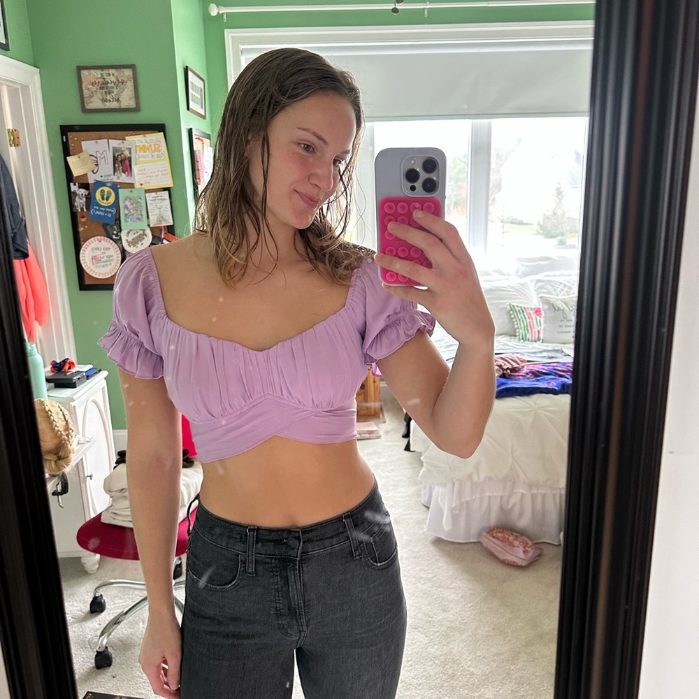 Lavender Off-Shoulder Women's Top